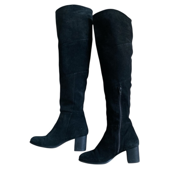 Coconuts by Matisse Black Suede Over the Knee Boots Size 7.5 Calf 15” Height 23” - Picture 7 of 16